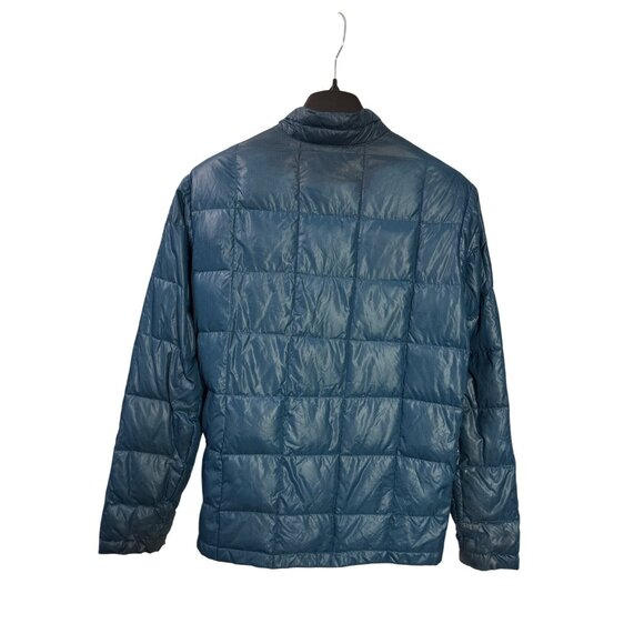 Vtg Eddie Bauer 550 Fill Power Down Jacket Mens M Blue Lightweight Down flawed - Picture 4 of 8
